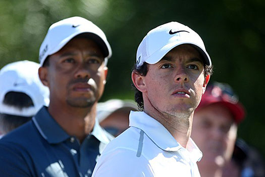 It was clear early that McIlroy had issues with his new Nike sticks