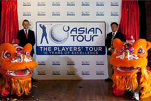 Asian Tour CEO Mike Kerr and Executive Chairman Kyi Hla Han