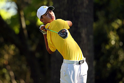 "I'm pretty excited I get to play with all the top players on the weekend," Guan said