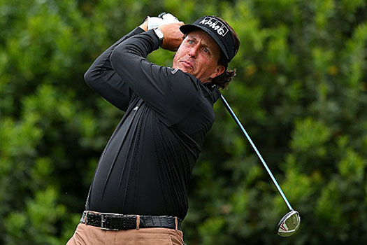 "I played poorly coming down the stretch and I'm lucky to be tied for the lead," said Mickelson