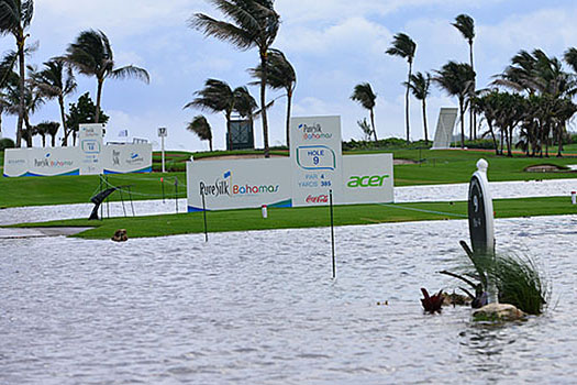 Nearly a foot of rain fell on the Ocean Club Golf Course on Tuesday night