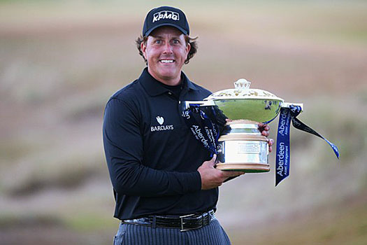 "I've had so much fun here the last three years, so to win means a lot to me," Mickelson said