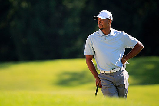 Woods is in a commanding position to claim his fifth victory of the season