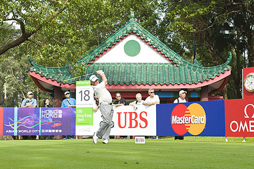 Miguel Angel Jimenez en route to winning the 2012 Hong Kong Open