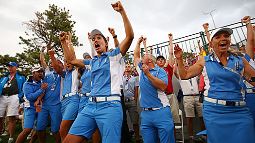 Team Europe win the Solheim Cup for the first time on US soil