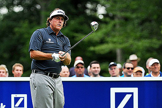 Mickelson has eight birdies and an eagle