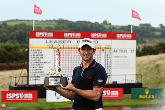 A superb hat-trick of birdies saw Frenchman Gregory Bourdy win the Wales Open