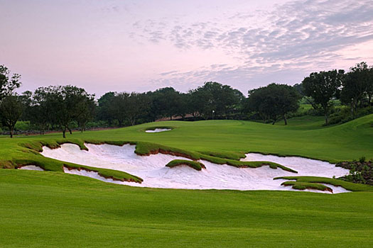 The par-73 Blackstone Course at Mission Hills Resort in Haikou