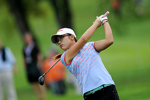 Lydia Ko is tied for second on seven-under par