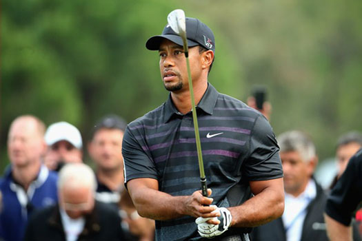 "The air now also is heavy with moisture so the ball is not going very far," said Woods