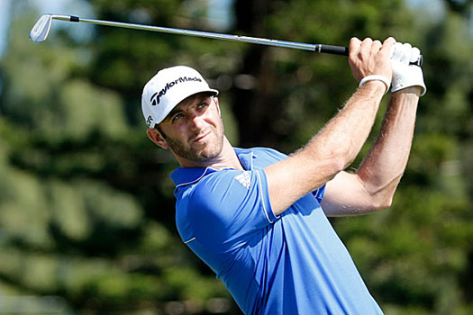 Dustin Johnson opened his round with five pars, a birdie and a pair of bogeys