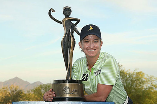 Karrie Webb wins the LPGA Founders Cup for the second time in three years