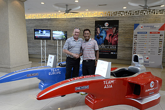 Jiménez and Jaidee launch the EurAsia Cup in F1 Simulators