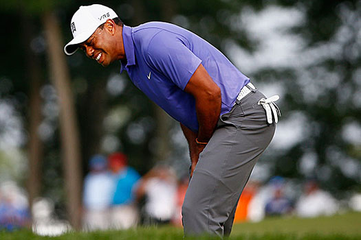 "A lot of bad shots and I never got a putt to the hole," Woods said