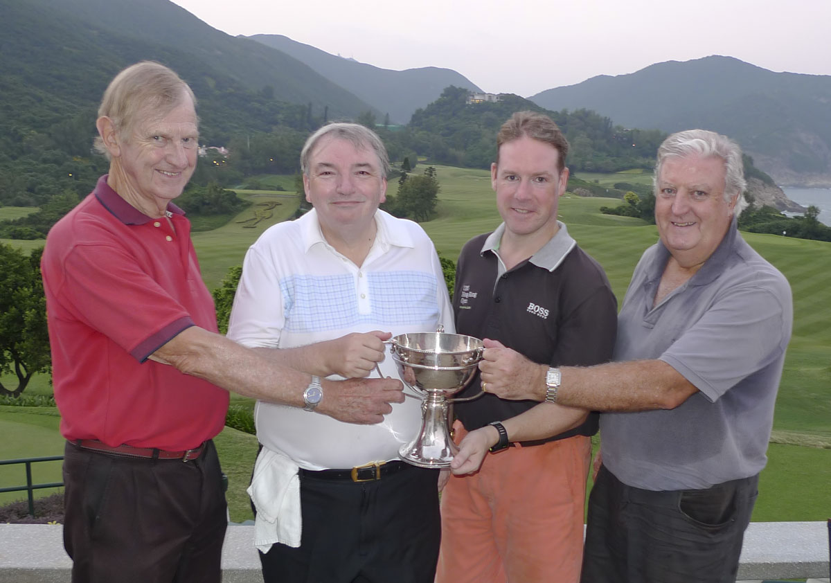 The winning team of Richard Garrett, Jim Wardell, Stephen Gore and James Watkins