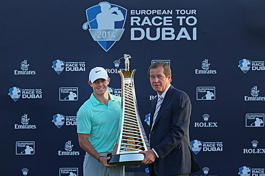 The 2014 Race to Dubai was won by Rory McIlroy