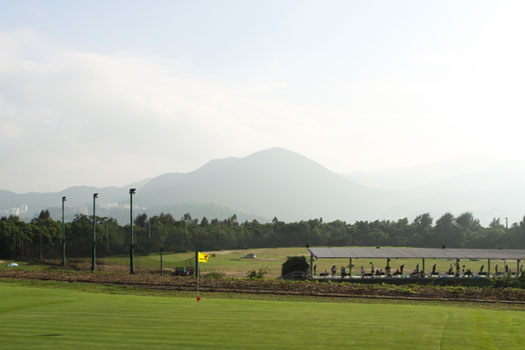 The excellent mountain view at Nine Eagles Golf Park