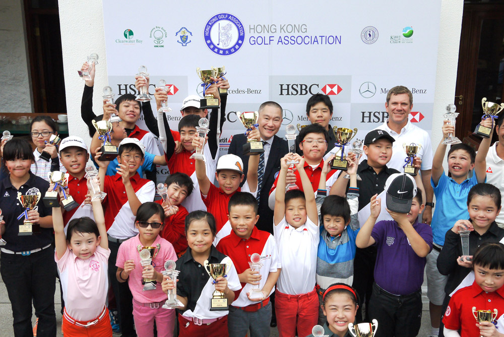 Winners from the HSBC Junior Tour Grand Final in celebratory mood