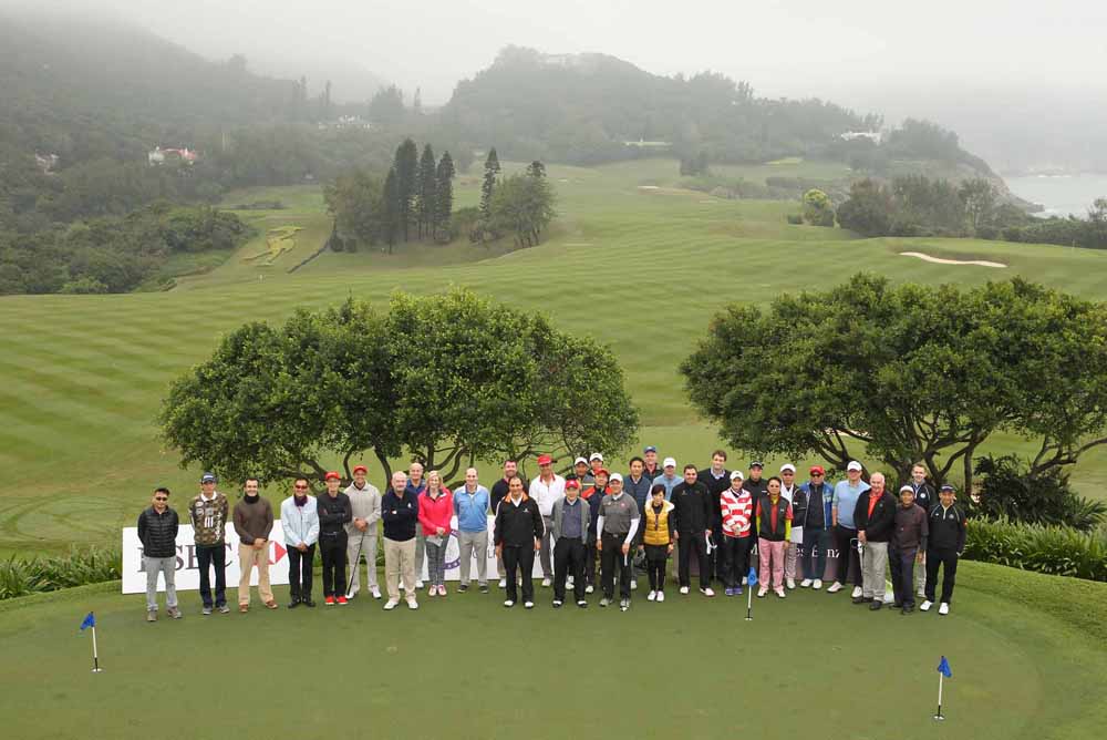 Sponsors gather for a group photo